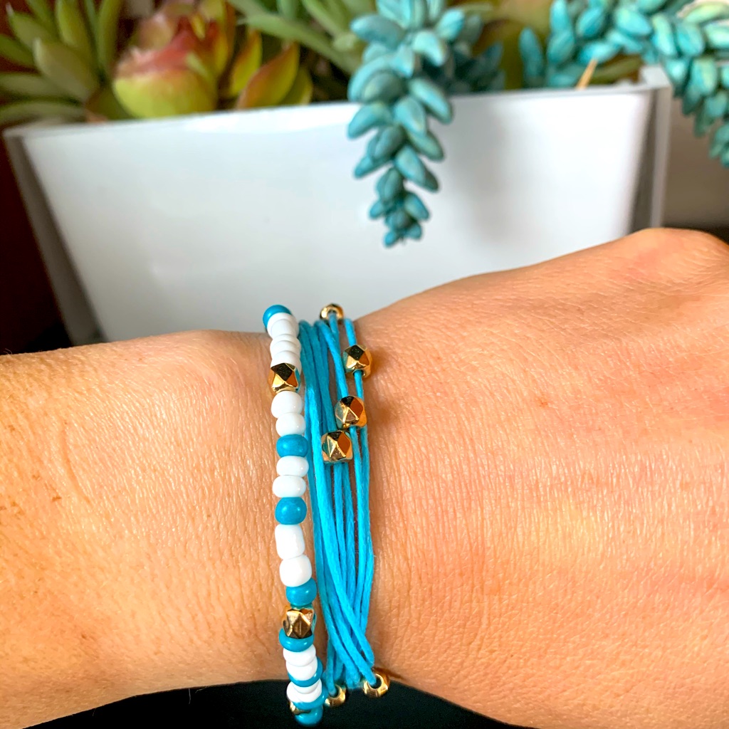 Set Of 2 Adjustable String Bracelets 8$